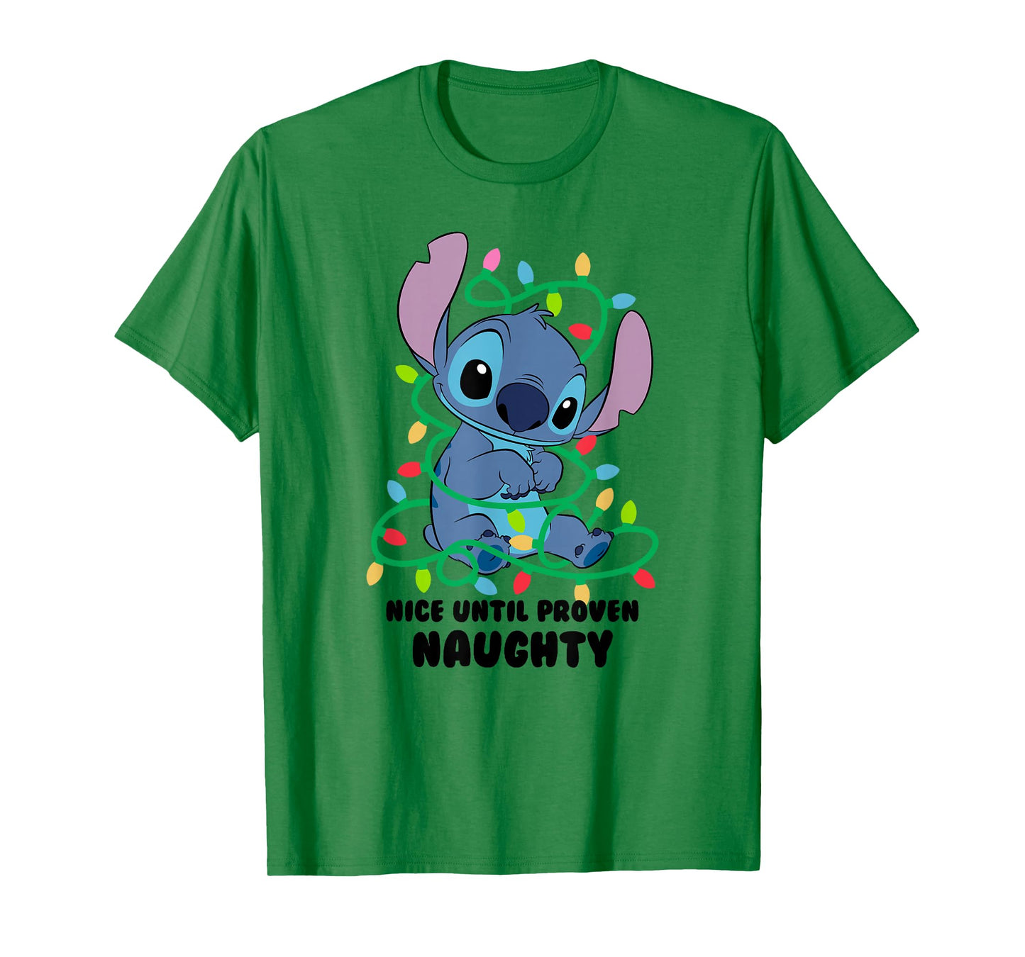 Disney Lilo & Stitch Christmas Nice Until Proven Naughty T-Shirt