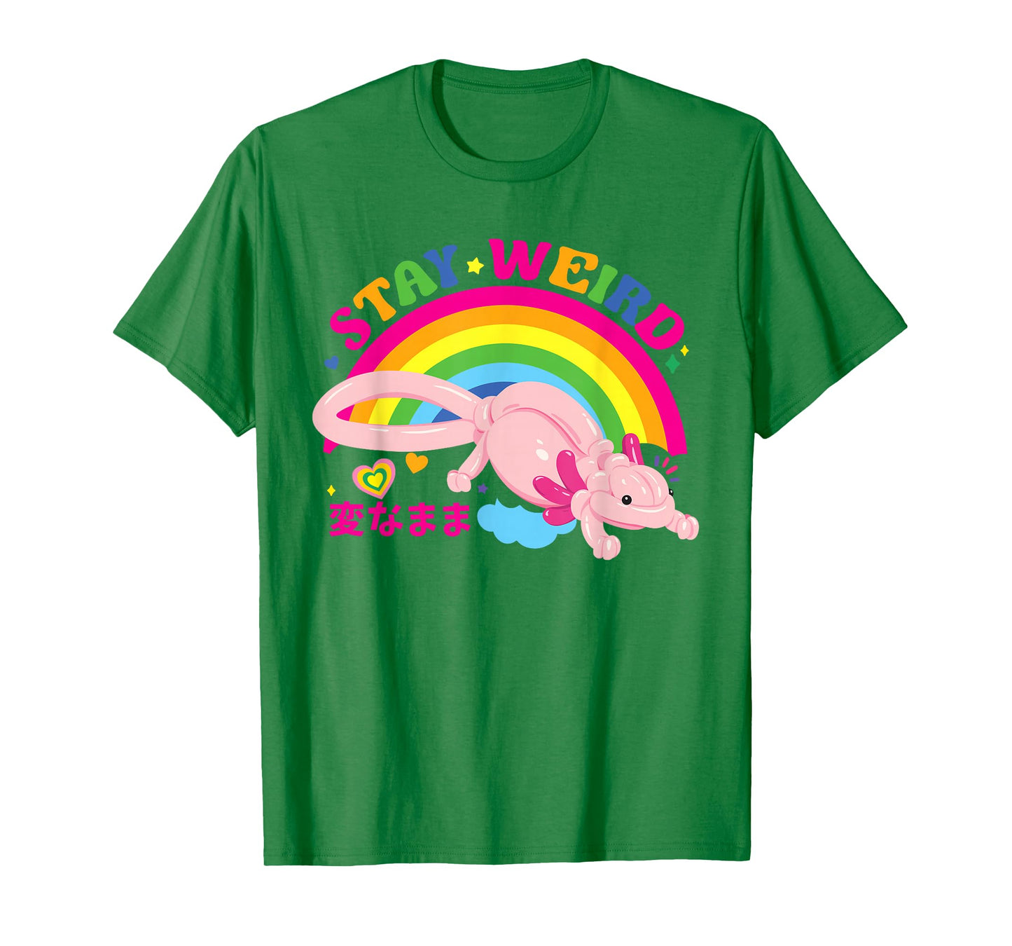Kidcore Clothes Balloon Axolotl Aesthetic Decora Stay Weird T-Shirt