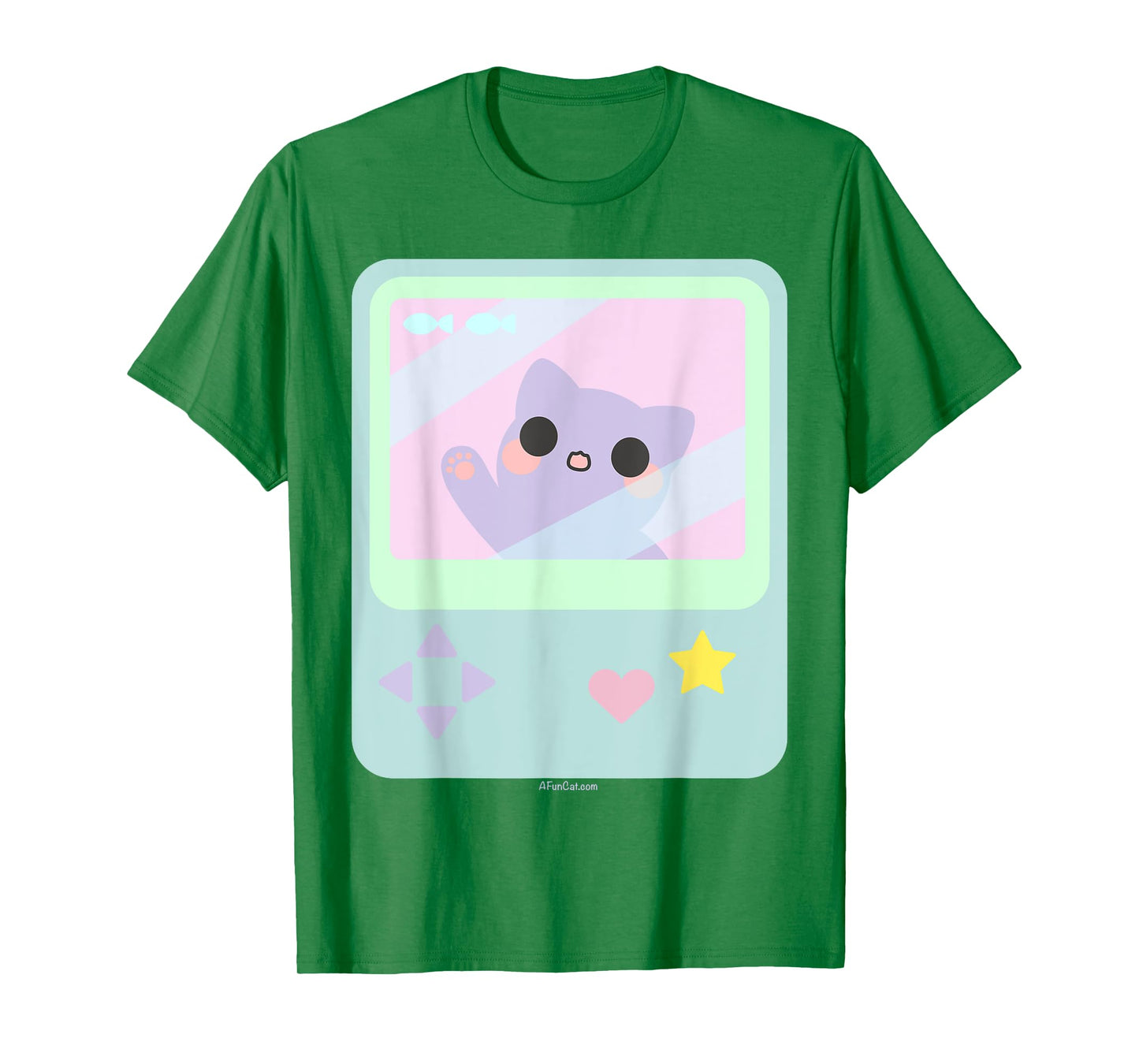 Super Kawaii Gamer Cat kitty Pastel Anime Inspired T-Shirt T-Shirt for Men Women Girls Kids