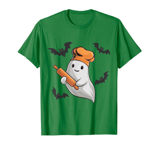 Ghost Baker Spooky Halloween Baking Cake Lover Bakery Team T-Shirt