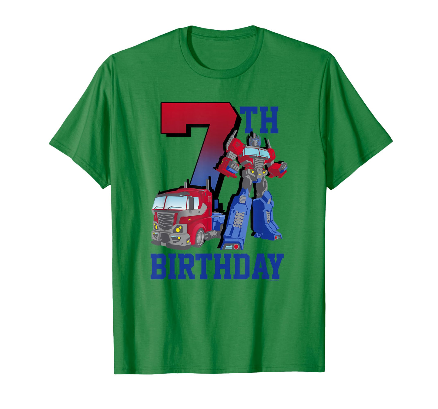 Transformers Optimus Prime 7th Birthday Gradient Fill Poster T-Shirt
