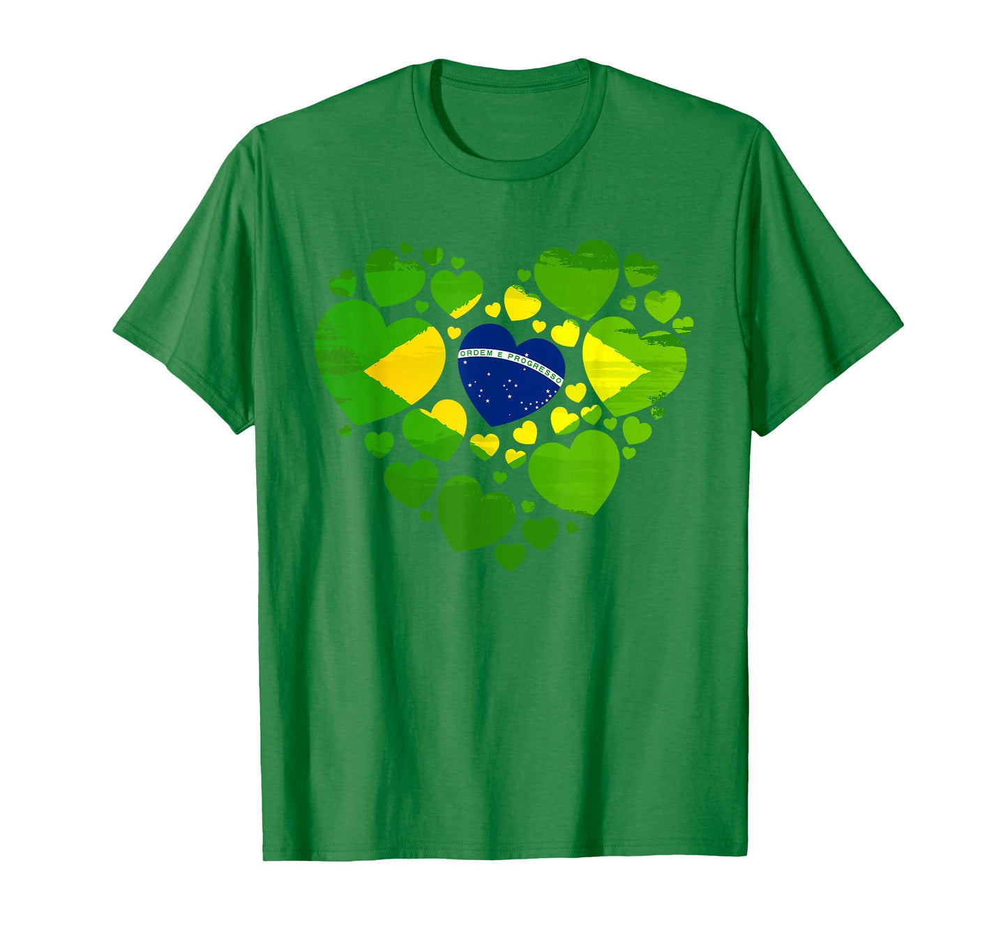 Brazilian Flag Heart Idea For Women & Brazil Flag Heritage T-Shirt