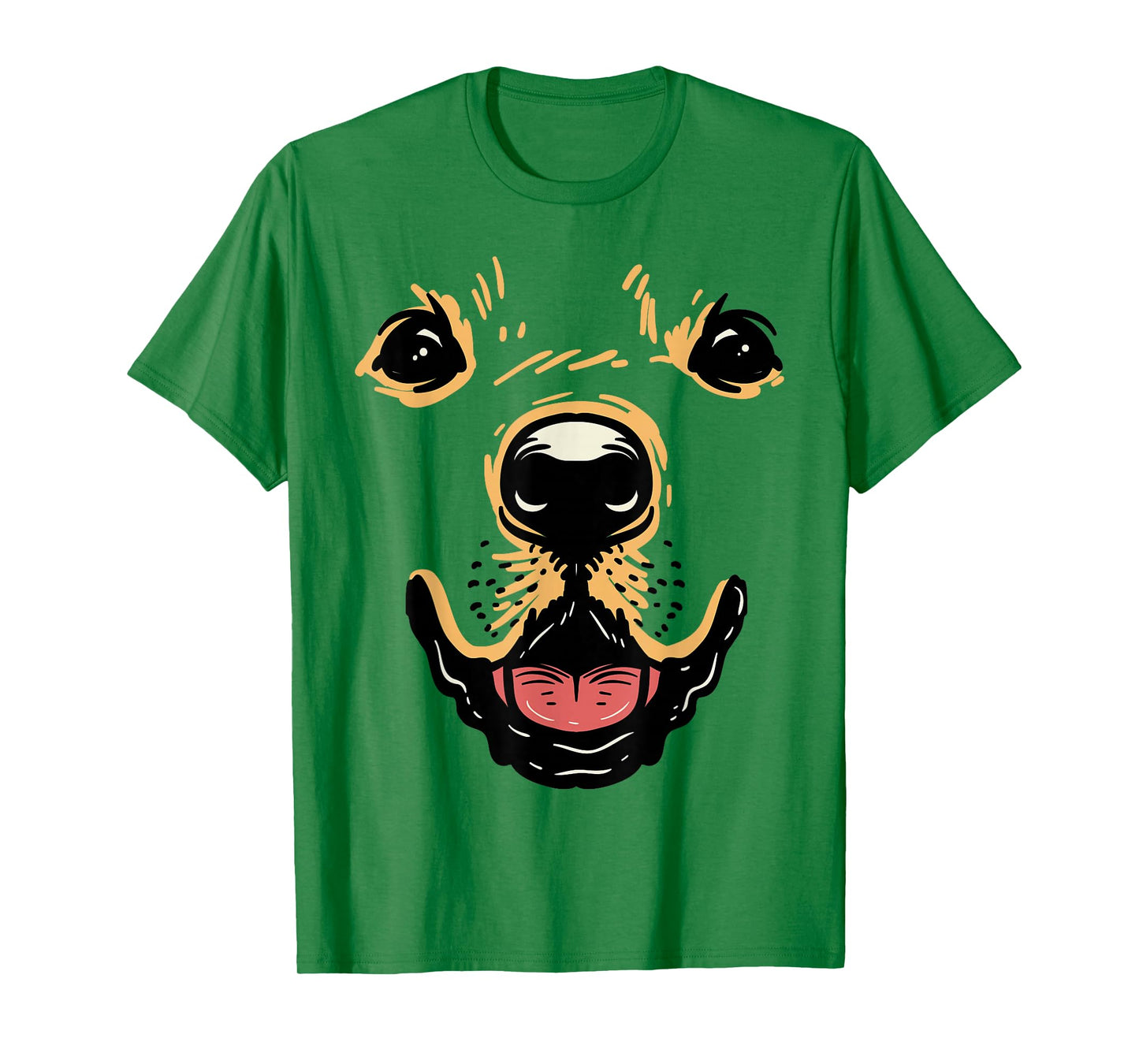 Dog Face Shirt Golden Retriever Labrador Halloween Costume T-Shirt