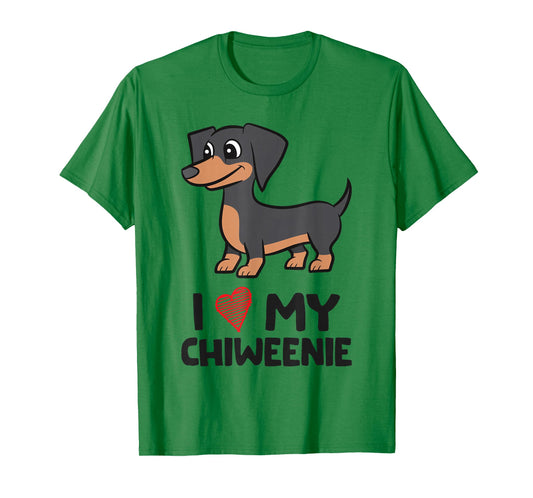 Chiweenie Dog I Love My Chiweenie T-Shirt