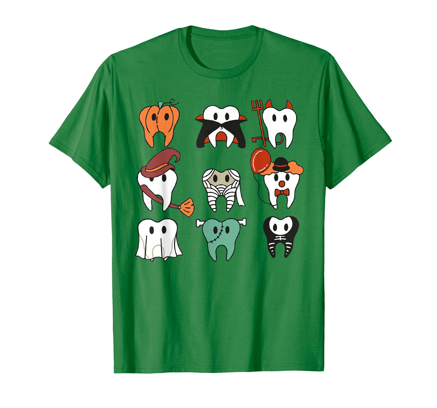Happy Halloween Teeth Dental Pediatric Dentist Spooky Season T-Shirt