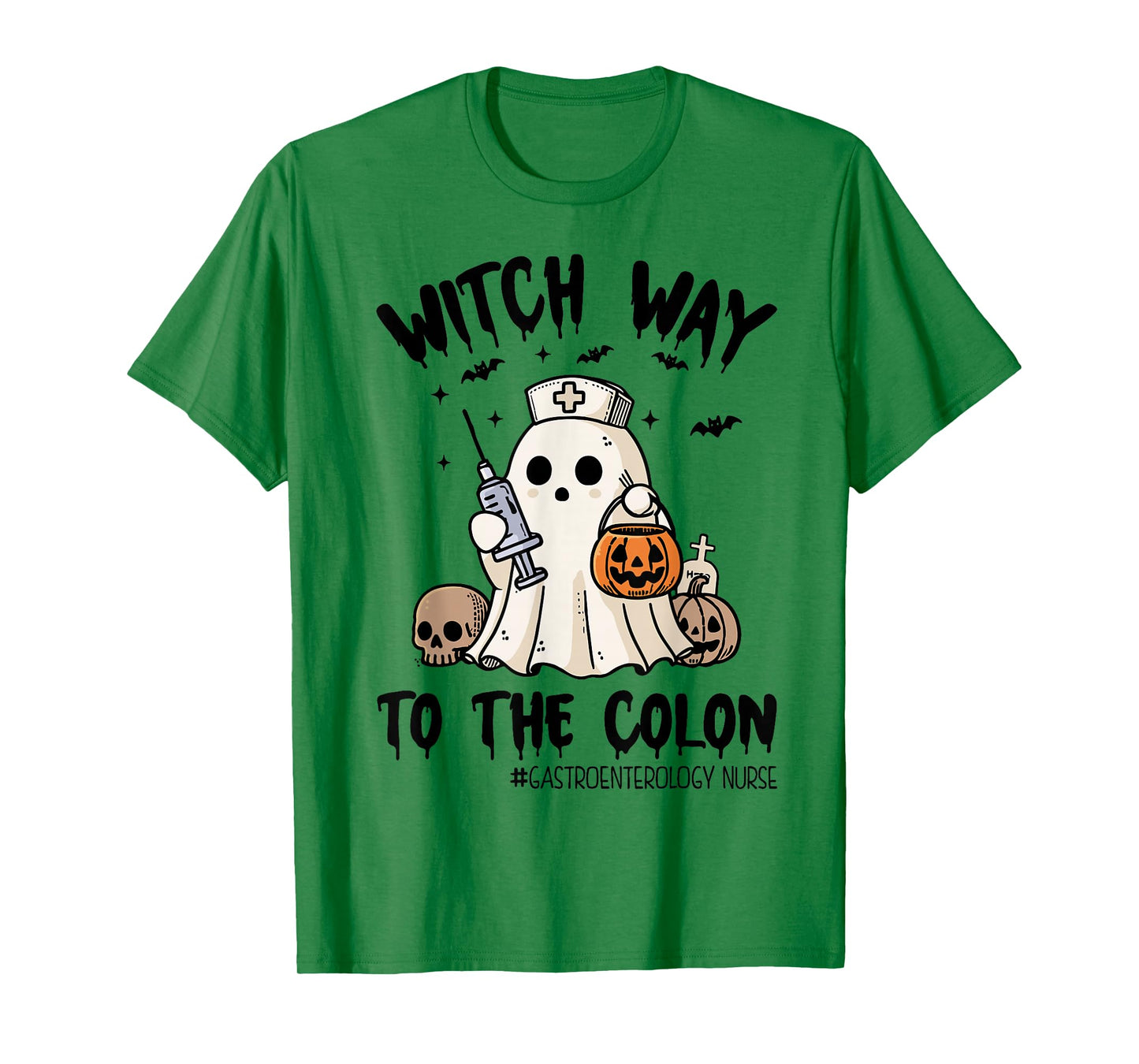 Gastroenterology Nurse Halloween Endo Nurse Ghost Endoscopy T-Shirt