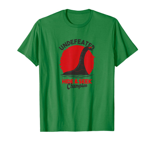 Undefeated Hide and Seek Champion Lochness Monster Nessie T-Shirt