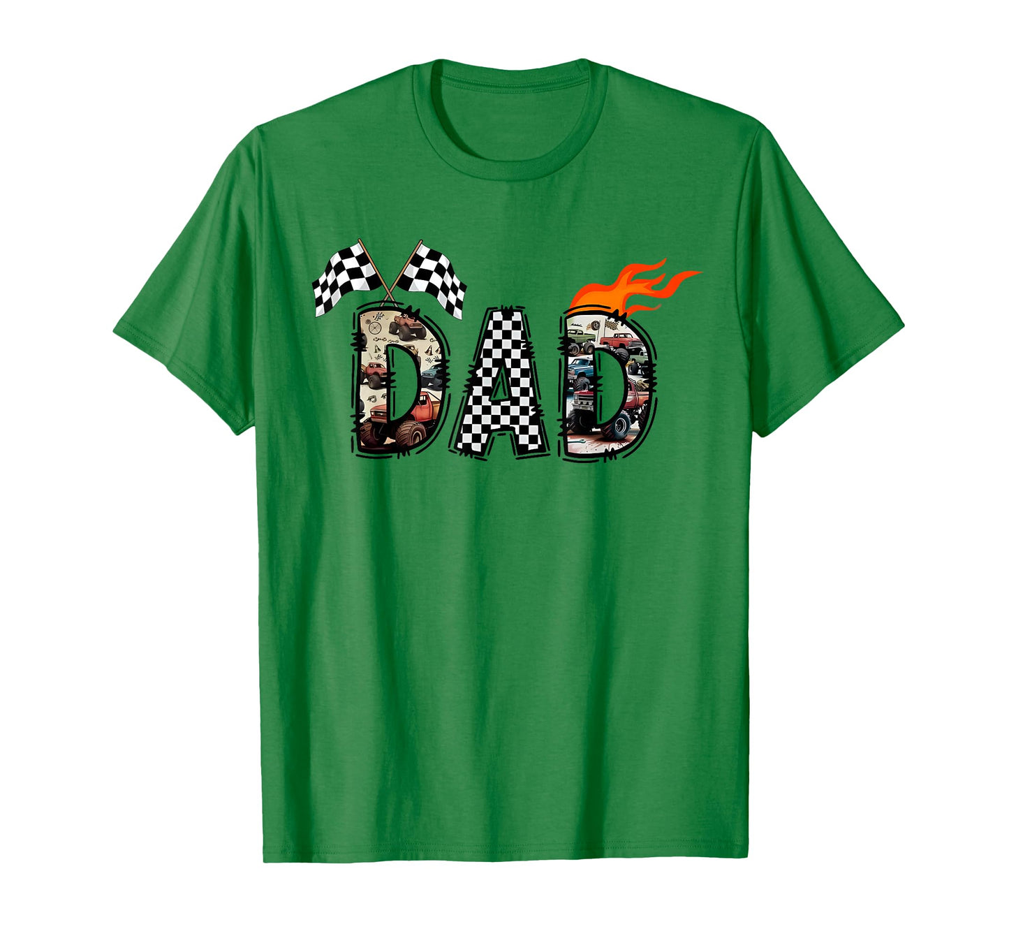 Dad Retro Monster Truck Family Crew Birthday Matching T-Shirt
