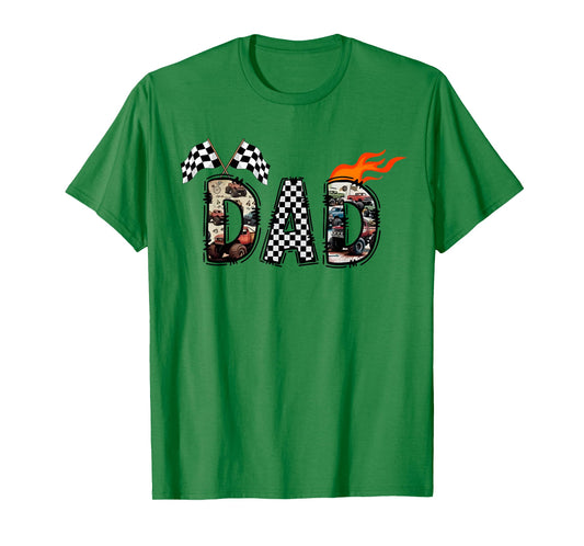 Dad Retro Monster Truck Family Crew Birthday Matching T-Shirt