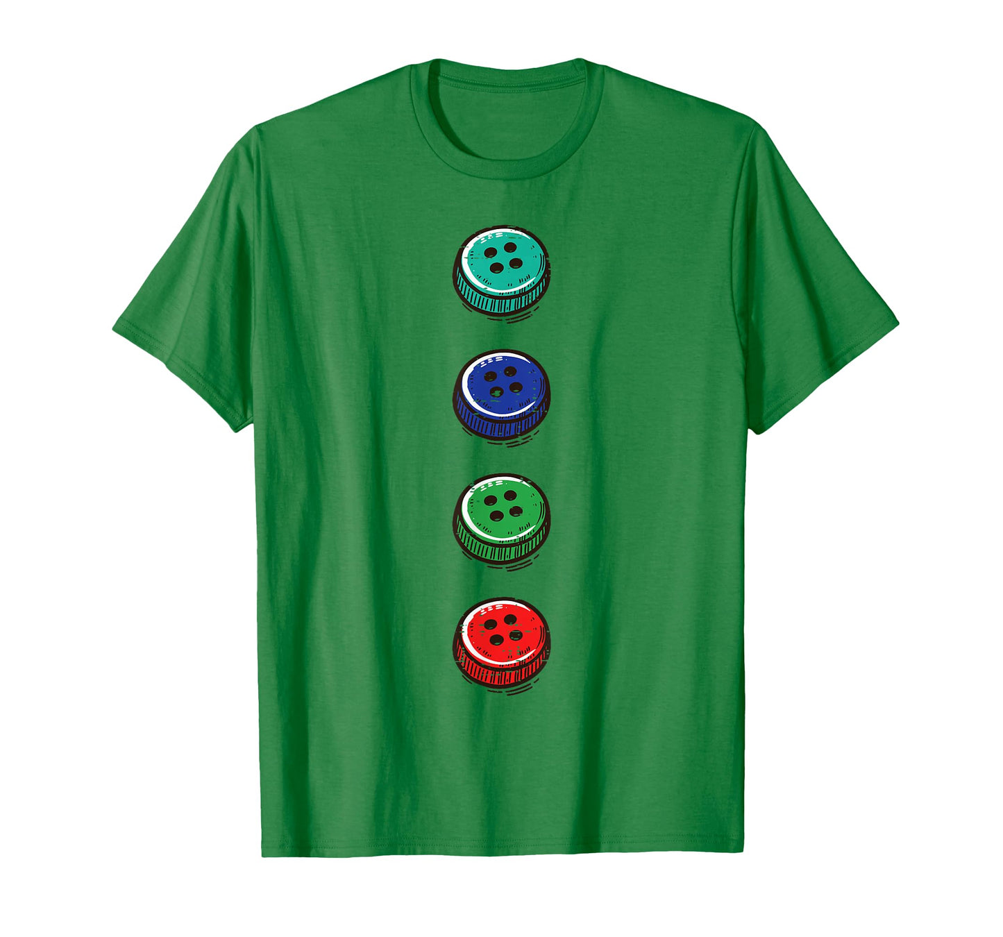 Halloween Colorful Buttons Costume Groovy Kids Men Women Cat T-Shirt
