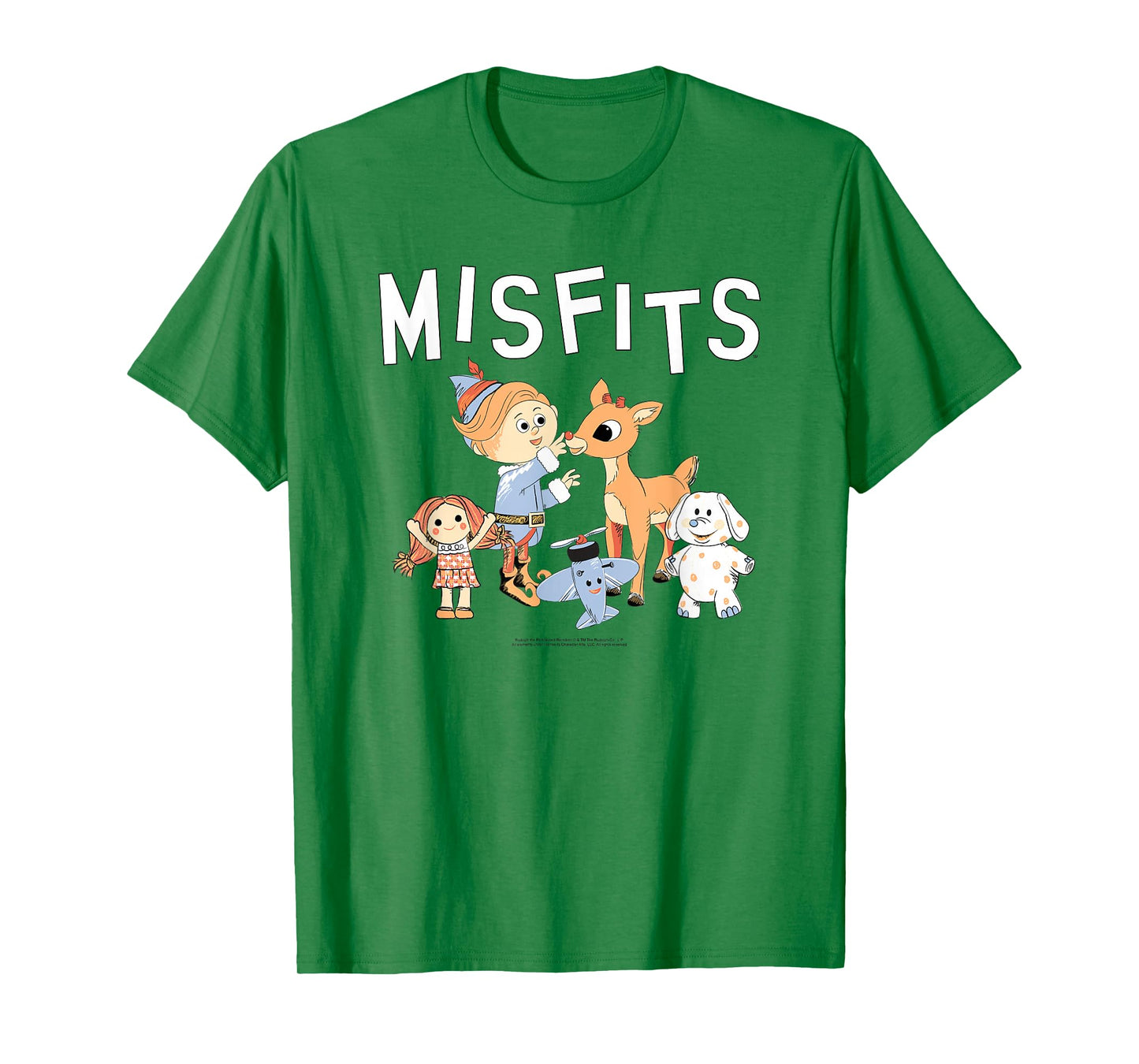 Rudolph Misfit Toys Illustration Vintage Christmas Cartoon T-Shirt