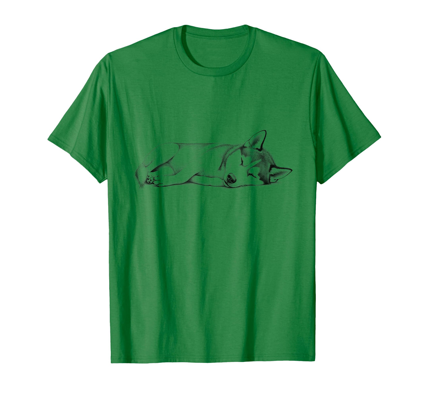 Siberian Husky Sleeping Dog Design Idea T-Shirt