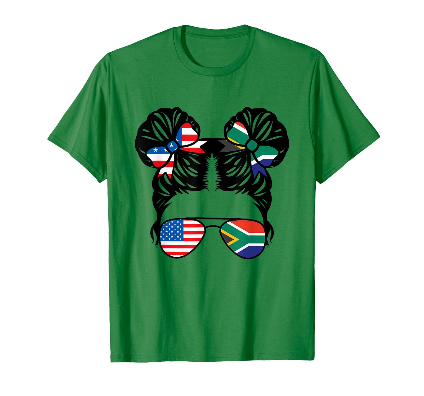 Half American South African Girl USA Africa Flag Patriot T-Shirt