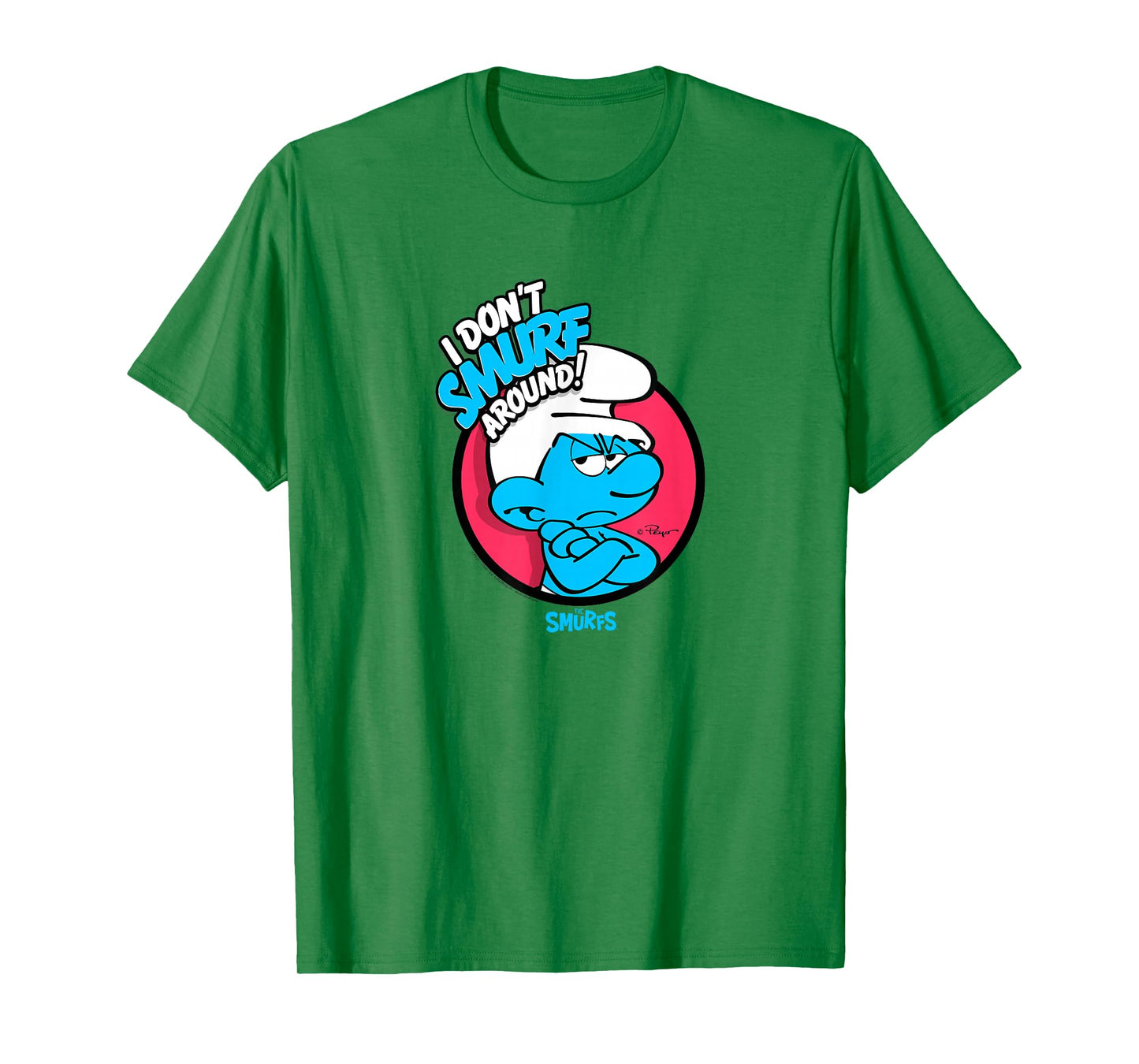 The Smurfs I Don't Smurf Around Retro Cartoon T-Shirt