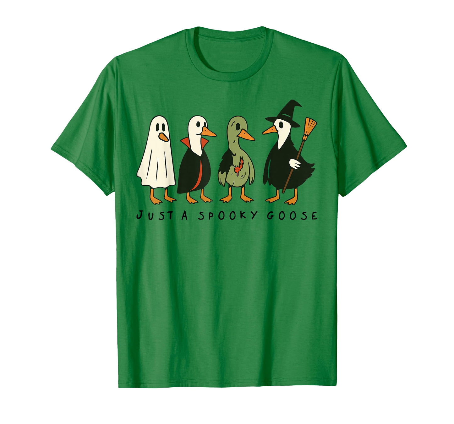 Just A Spooky Goose Halloween Silly Goose Funny Halloween T-Shirt