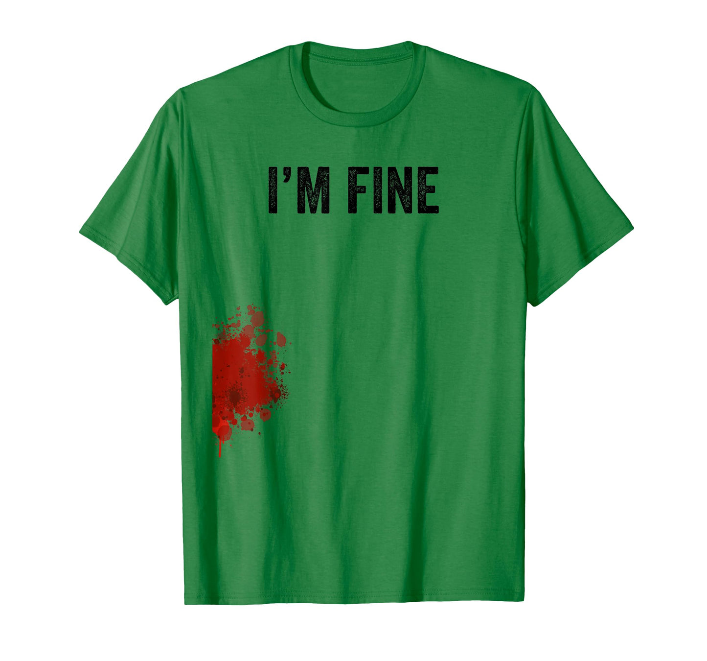 I'm Fine Graphic Zombie Slash Movie Halloween T-Shirt
