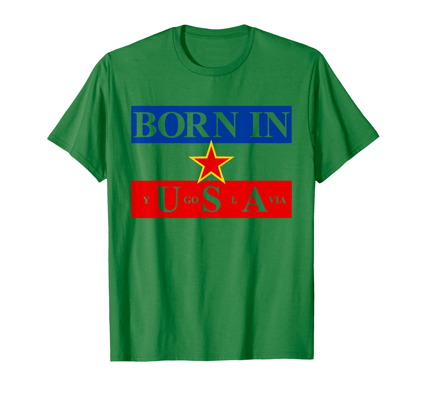 Born In Yugoslavia USA Yugoslavia Flag America T-Shirt