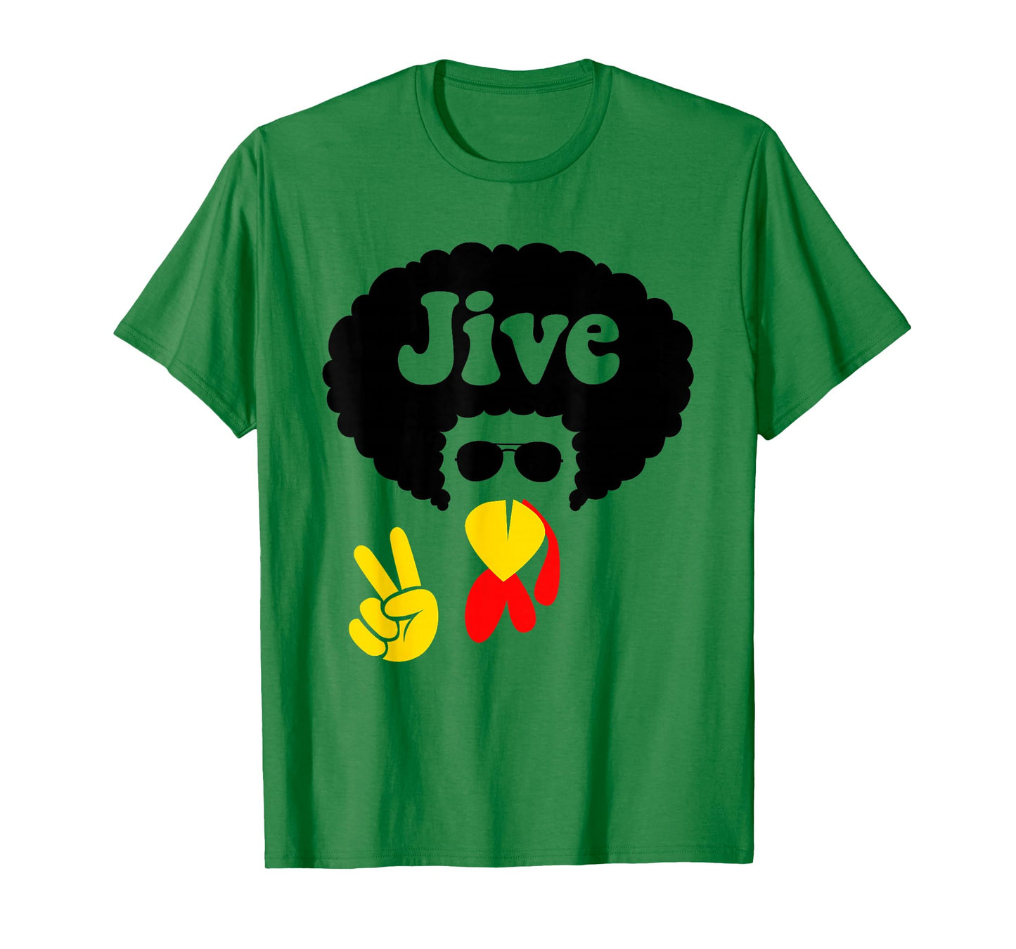 Peace Sign Jive Thanksgiving Turkey Face Funny Men Women T-Shirt
