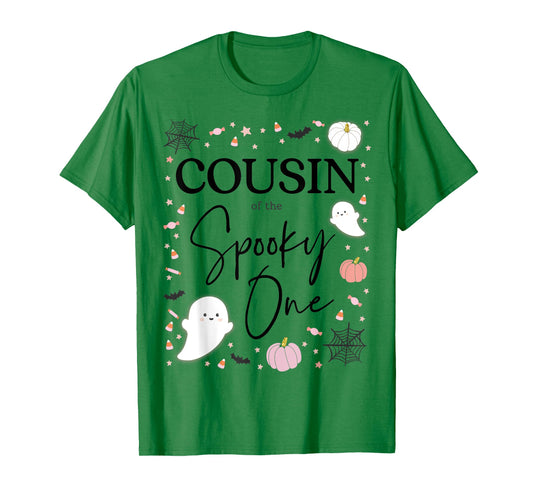 Cousin of the Spooky One Girl First Birthday Pink Halloween T-Shirt