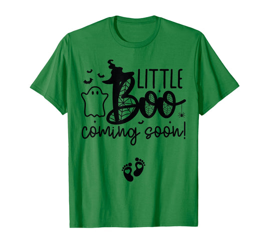 Halloween Pregnancy Announcement Little Boo Coming Soon T-Shirt