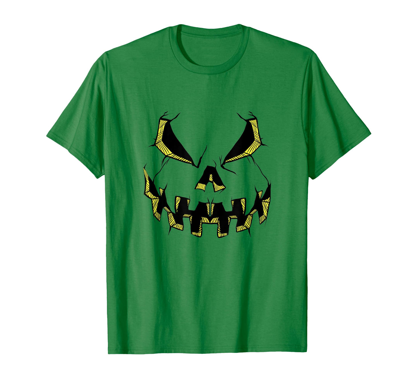 Scary Pumpkin Face Halloween Party Costume Jack O Lantern T-Shirt