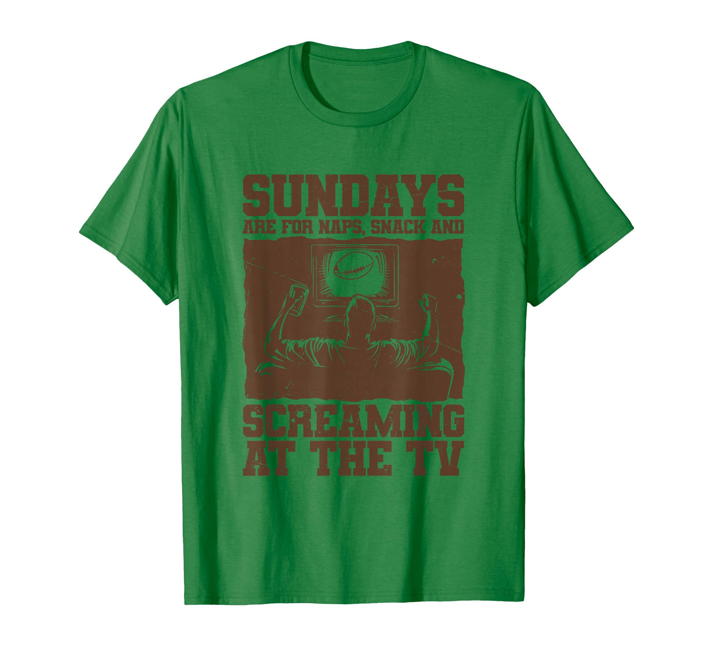 Funny Screaming at The TV for Sunday Football Lovers T-Shirt