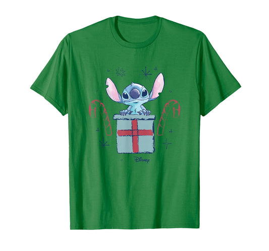 Lilo & Stitch - Christmas Stitch Candy Cane Gift T-Shirt