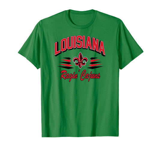 Louisiana Lafayette Ragin' Cajuns Retro Diamond Gray T-Shirt