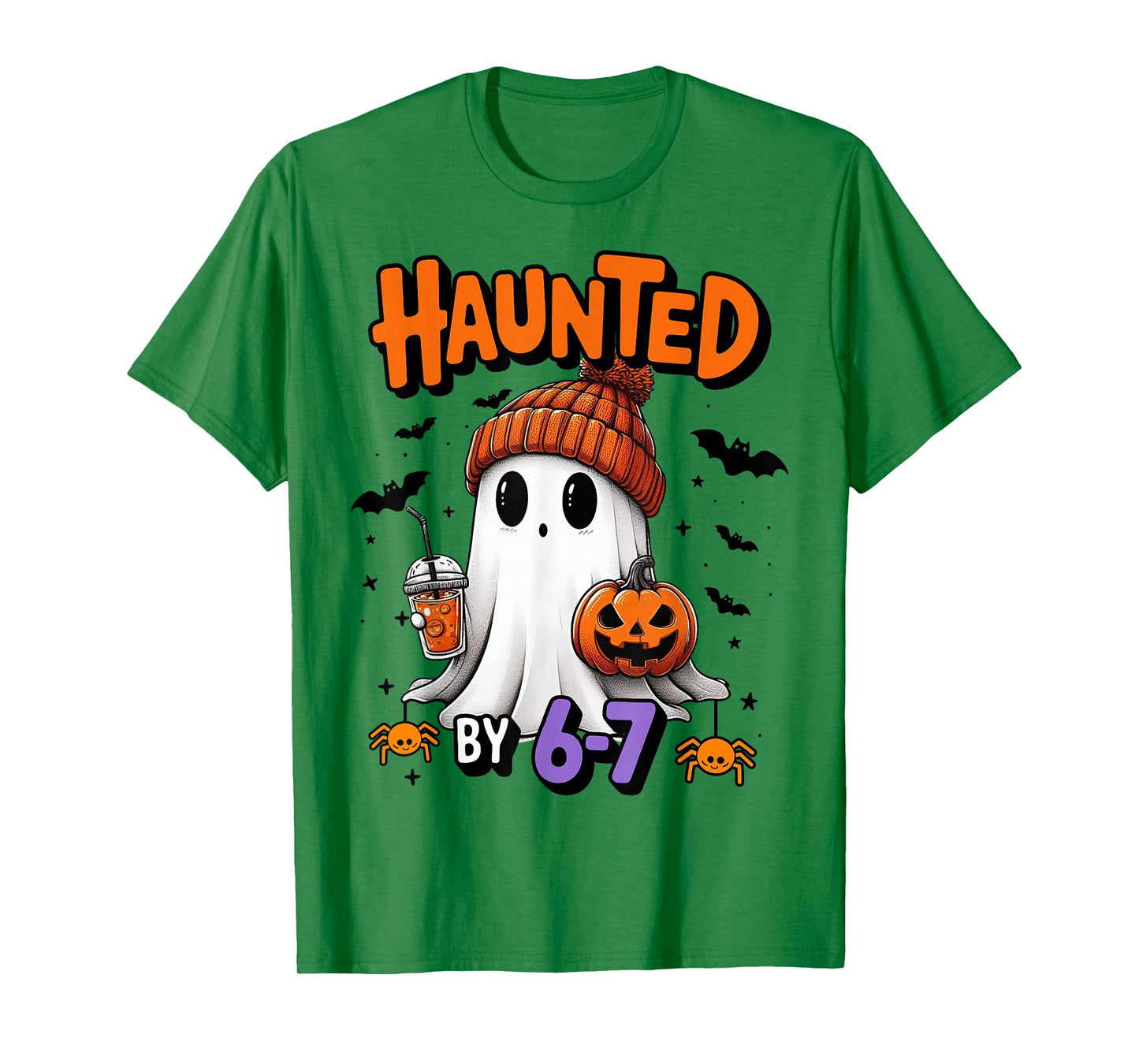 Haunted by 6 7 Funny Ghost 67 Meme Halloween Six Seven T-Shirt