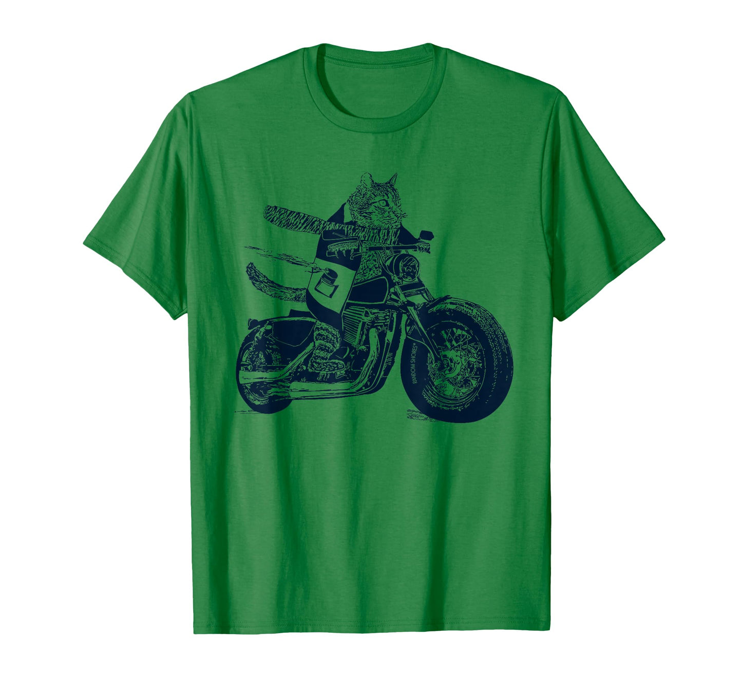 AWESOME CONVERSATIONS - Cat on Motorcycle T-Shirt
