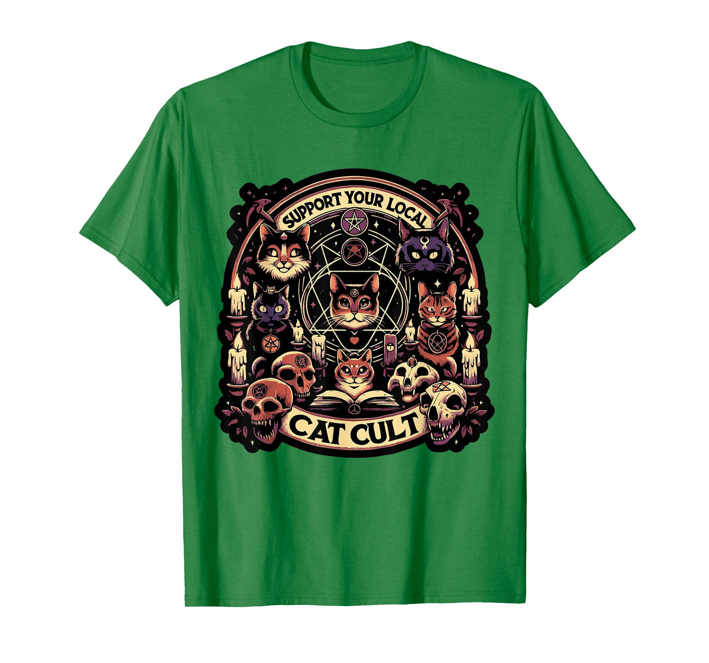 Funny Support Your Local Cat Cult Tee Shirt T-Shirt