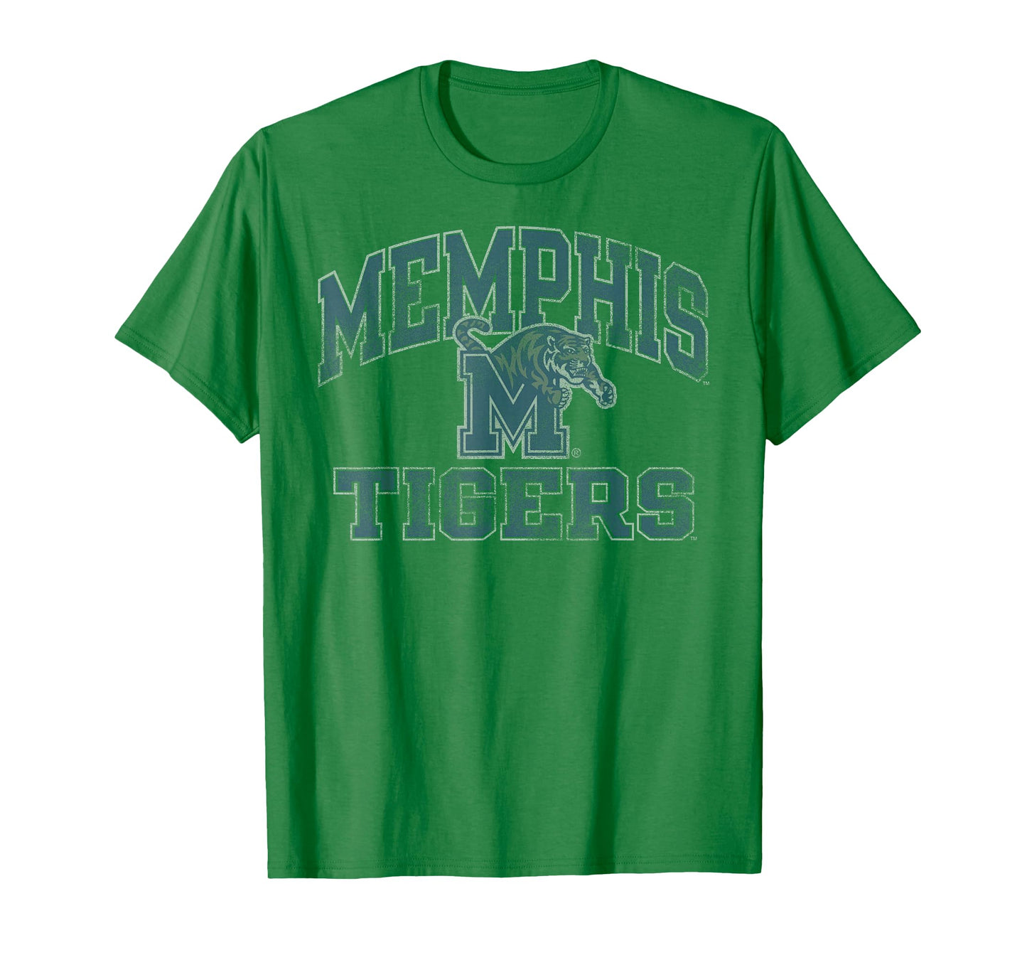 Memphis Tigers Vintage Worn Gray Officially Licensed T-Shirt
