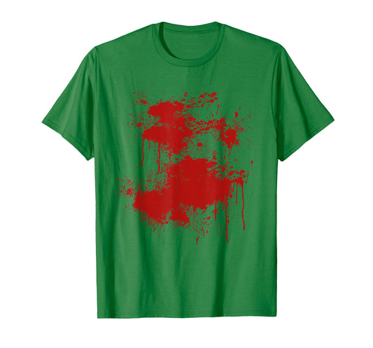 Bloody Wound Halloween Costume, Blood Splatter Injury Zombie T-Shirt