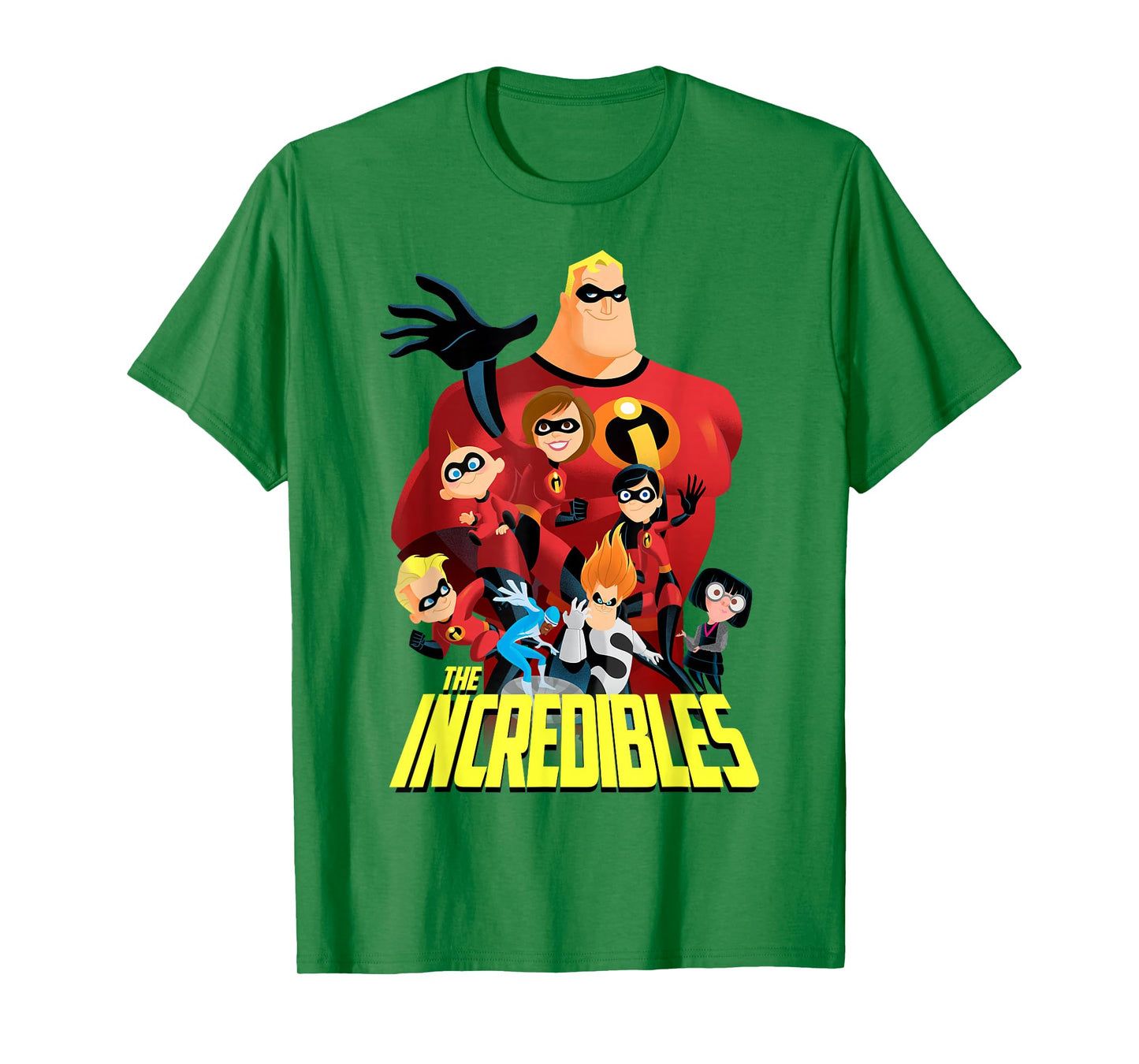 Disney Pixar The Incredibles Bold Movie Logo Group Shot T-Shirt
