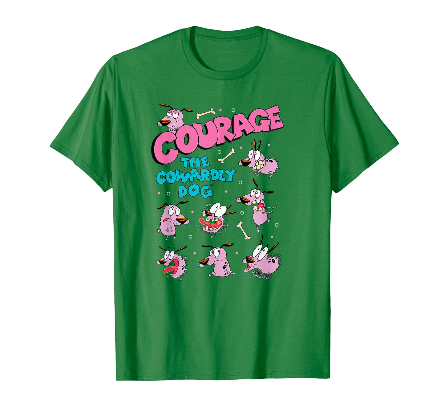 Courage the Cowardly Dog Moods of Courage Collage Cartoon T-Shirt