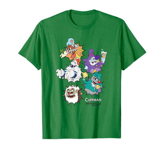Cuphead: The Delicious Last Course Bosses Group Poster T-Shirt