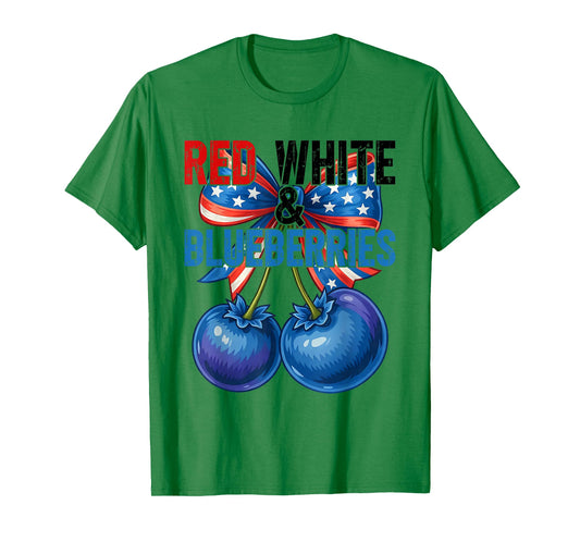 Red White Blueberries Funny Patriotic Retro USA Humor T-Shirt