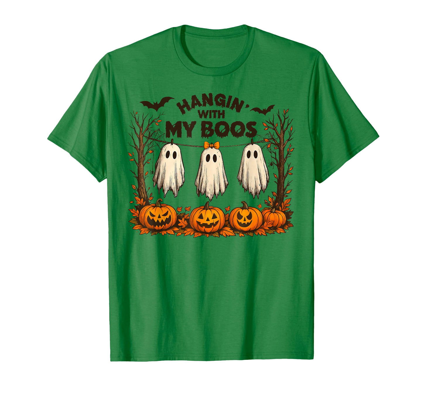 Hangin' with My Boos Funny Hanging Ghosts Spooky Halloween T-Shirt
