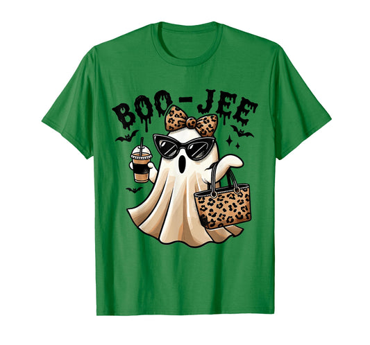 Boo JEE Ghost Spooky Vibes Halloween Boujee Women Funny T-Shirt
