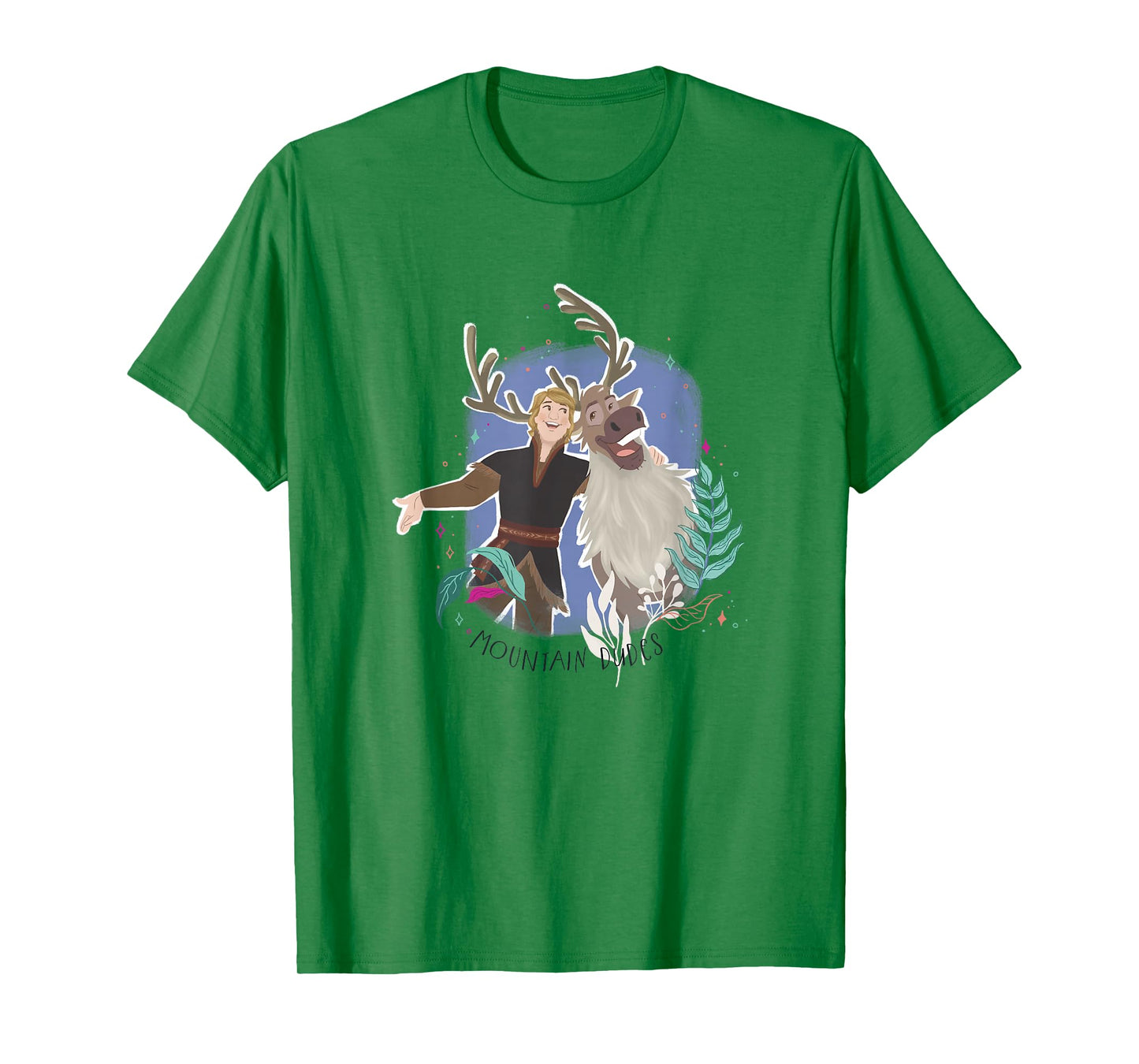 Disney Frozen Kristoff Sven Happy Mountain Dudes Portrait T-Shirt