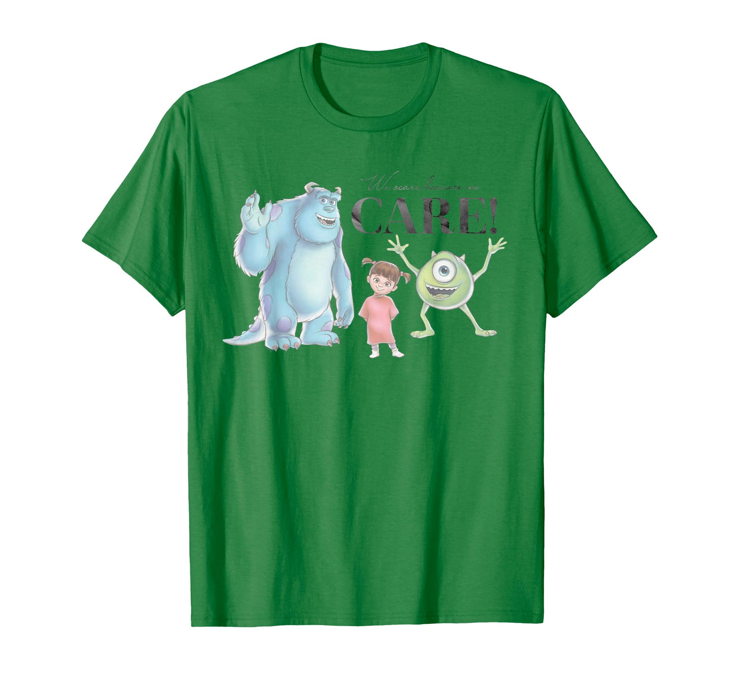Disney 100 and Pixar's Monsters Inc We Scare Because We Care T-Shirt