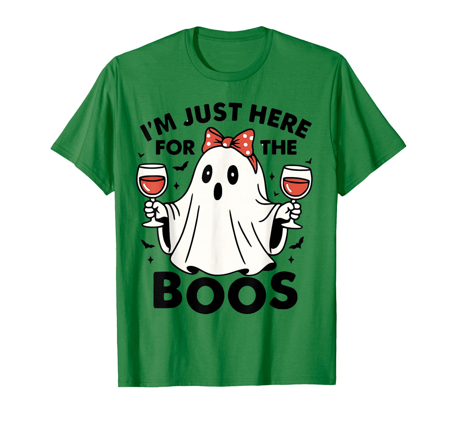 I'm just here for The boos Halloween Women Ghost Cute Funny T-Shirt