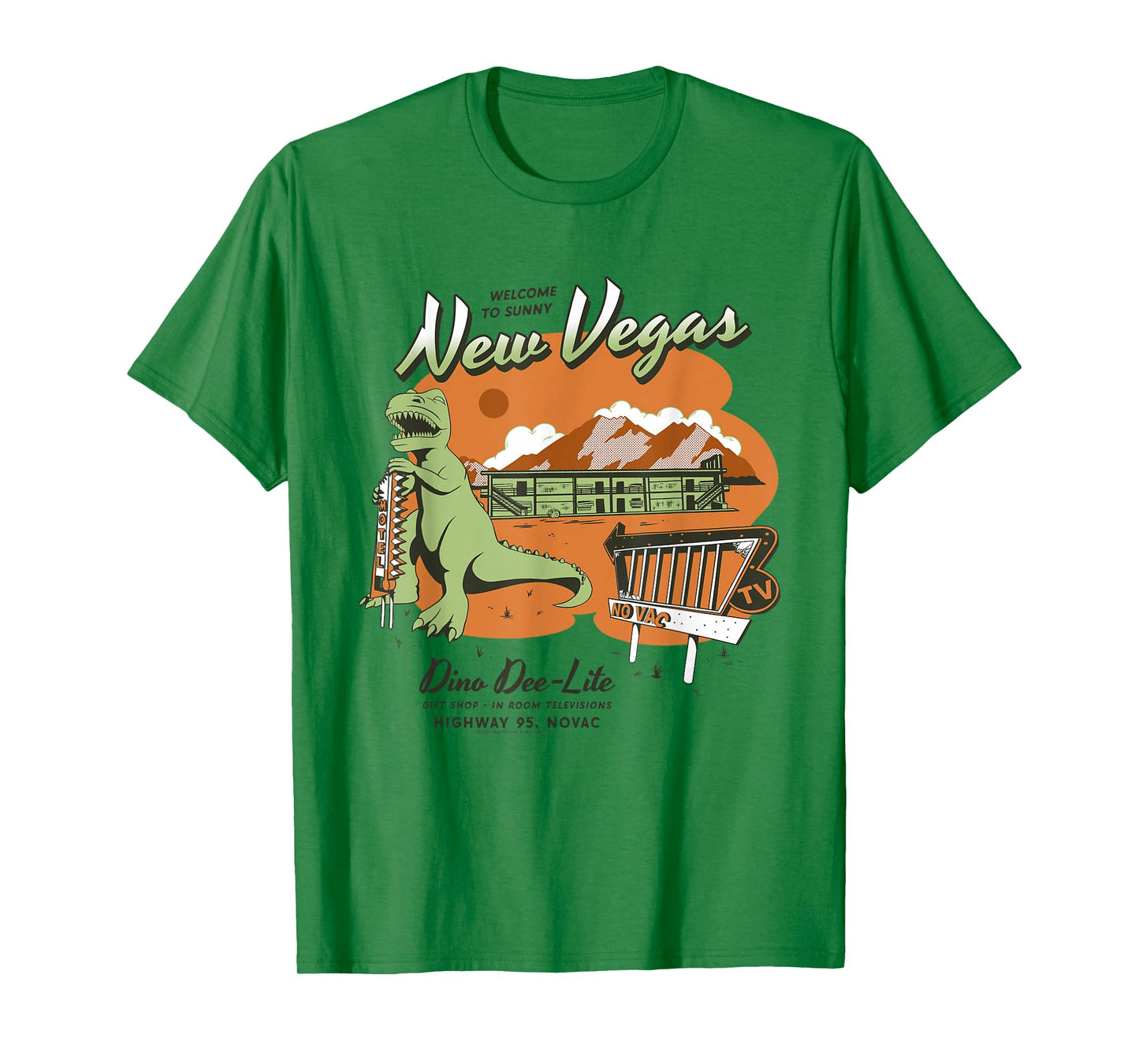 Fallout Welcome to New Vegas Dino Dee-Lite Video Game T-Shirt