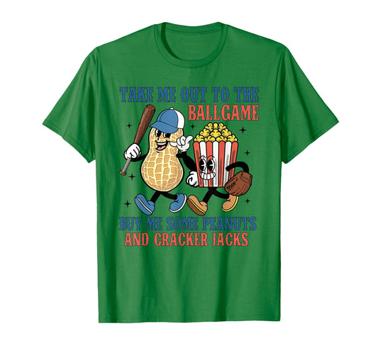 Buy Me Some Peanuts And Cracker Jacks, Funny Baseball Mom T-Shirt