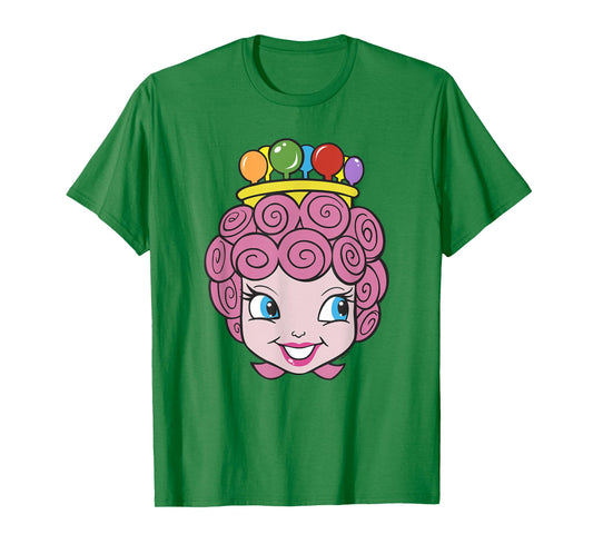 Candy Land Halloween Princess Lolly Big Face Portrait T-Shirt