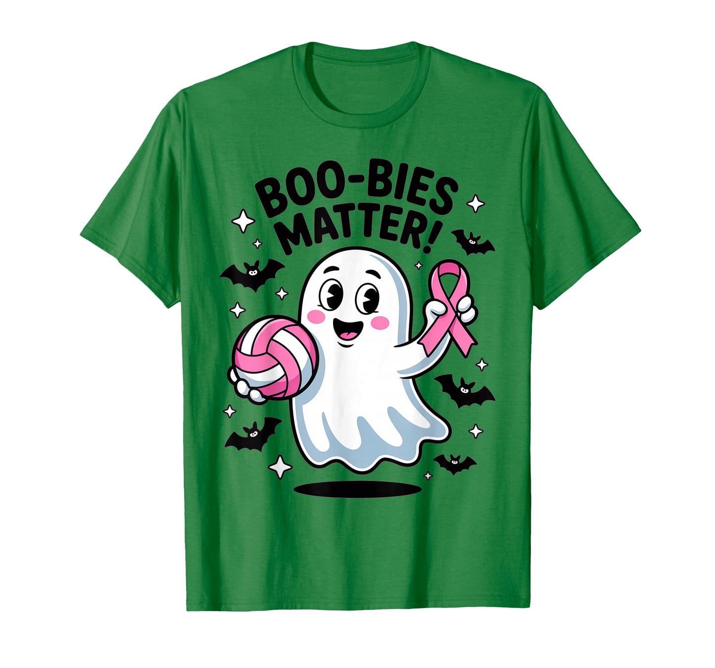 Boo-bies Matter Ghost Breast Cancer Support Ribbon tee T-Shirt