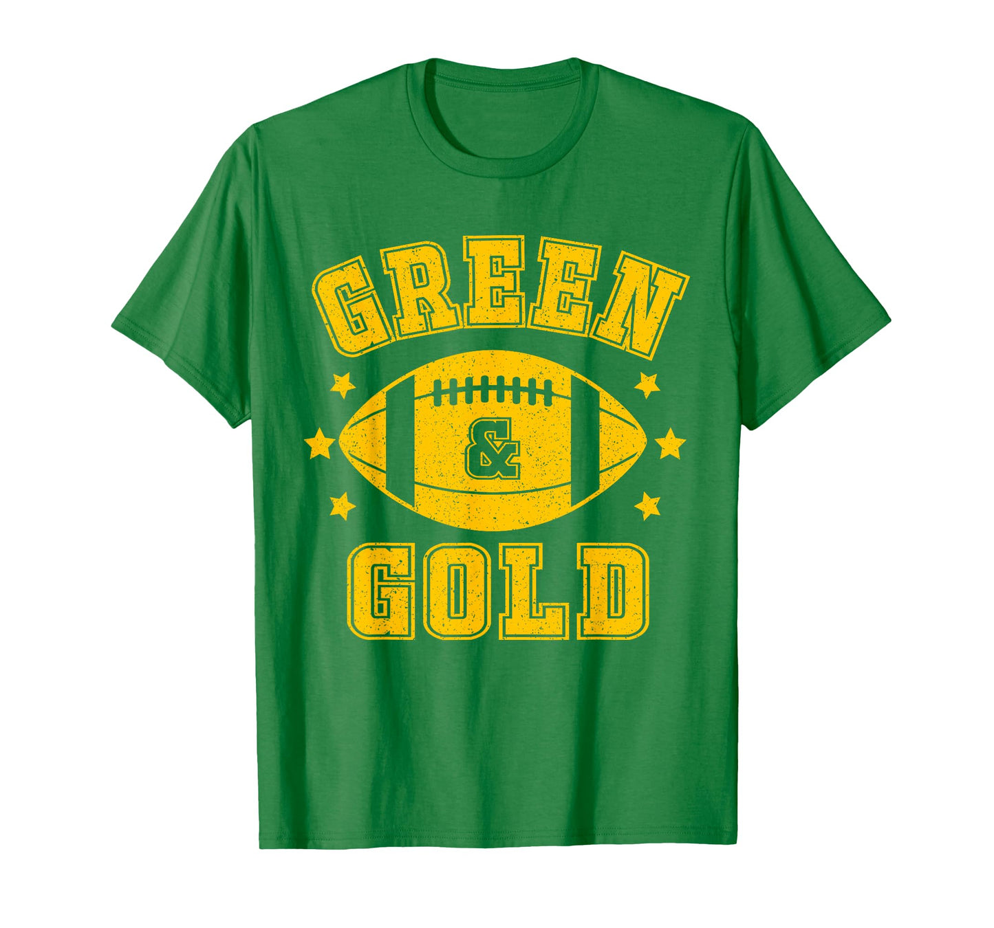 On Gameday Football We Wear Green And Gold School Spirit T-Shirt