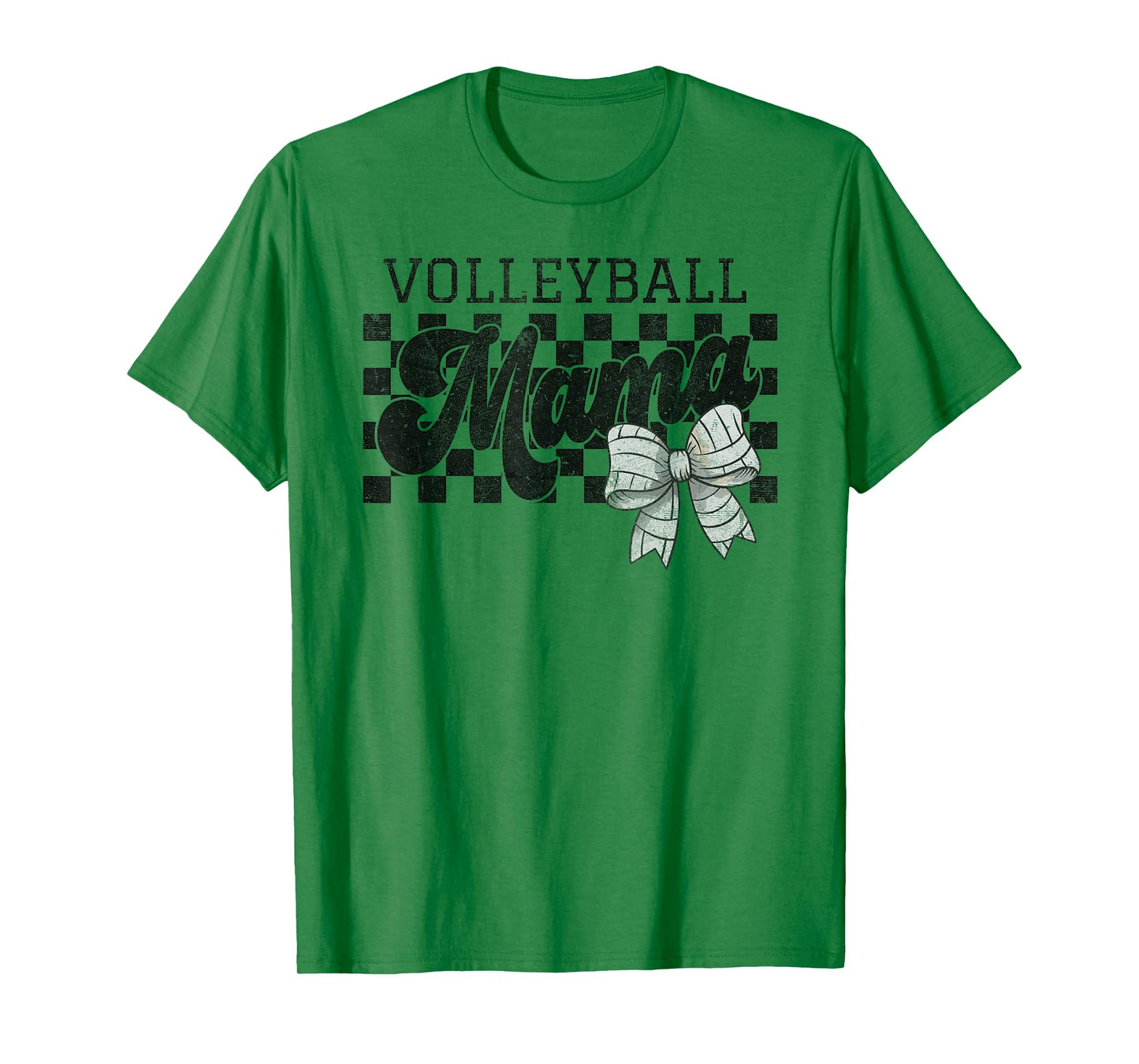 Volleyball Mama Mom Game Day Retro Volleyball Coquette Bow T-Shirt