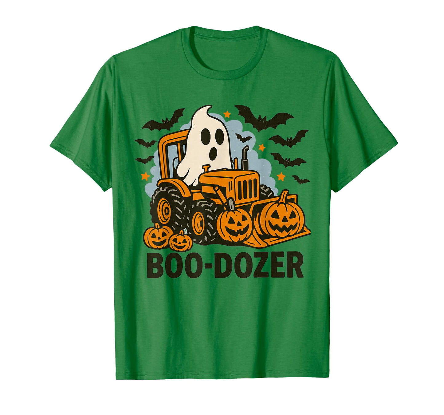 Boo Dozer Halloween Construction Ghost Pumpkin for Kids Boys T-Shirt