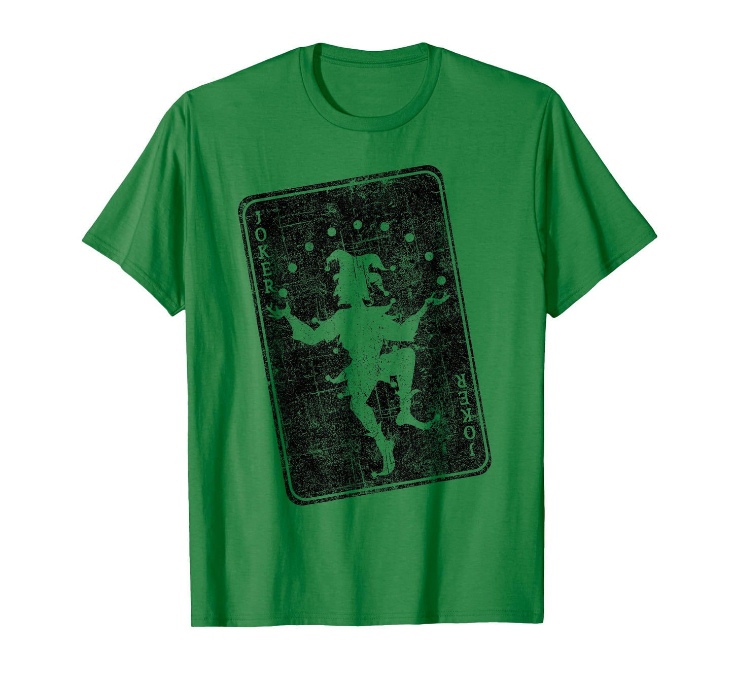 Distressed Joker playing card jester poker player halloween T-Shirt